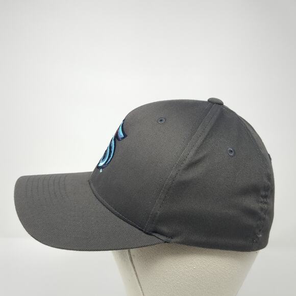Seattle Kraken Fitted Baseball Cap Gray One Size Lightweight Embroidered Flexfit - Picture 3 of 7